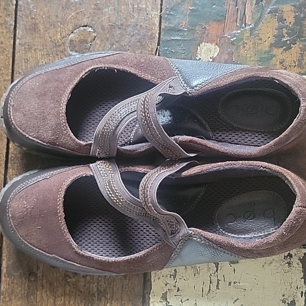 Born BOC Mary Jane Shoe Womens 8 Brown Loafer Comfort Casual Leather Cushioned